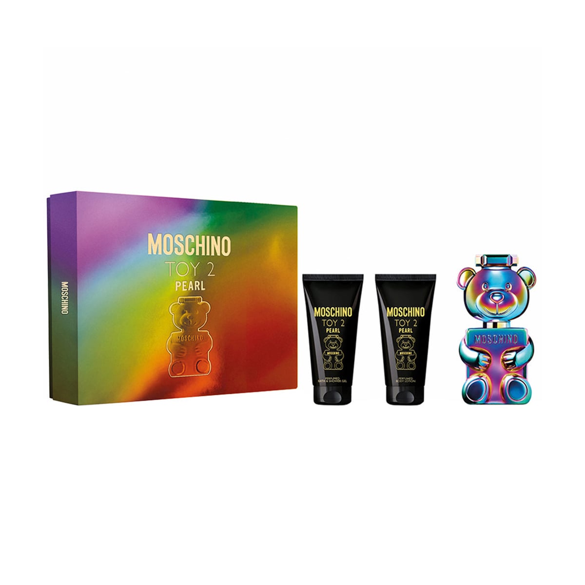 Парфумований набір унісекс Moschino Toy 2 Pearl (парфумована вода, 50 мл + лосьйон для тіла, 50 мл + гель для душу, 50 мл)